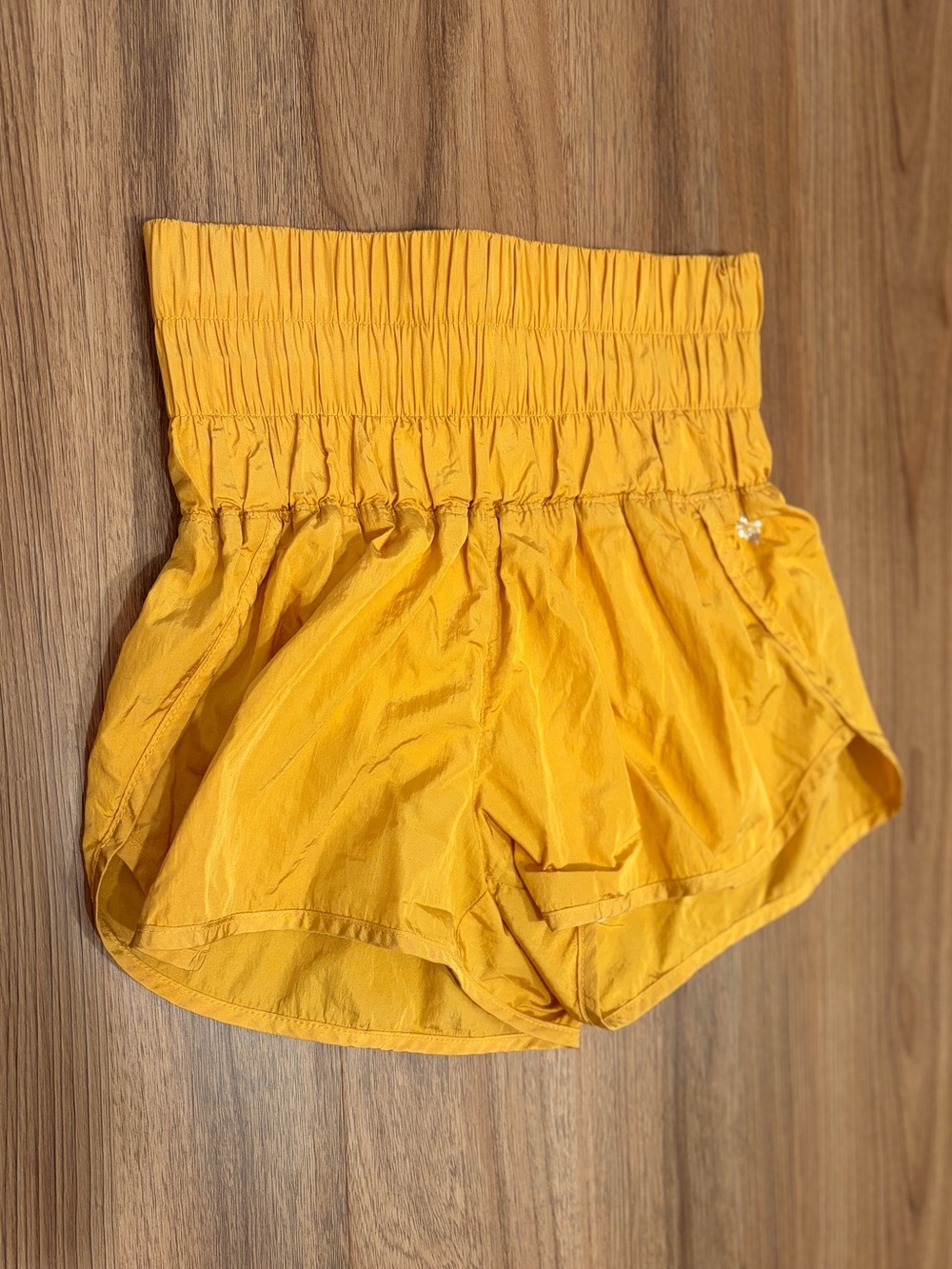 FP Movement by Free People XS High-Waist Yellow Athletic Shorts